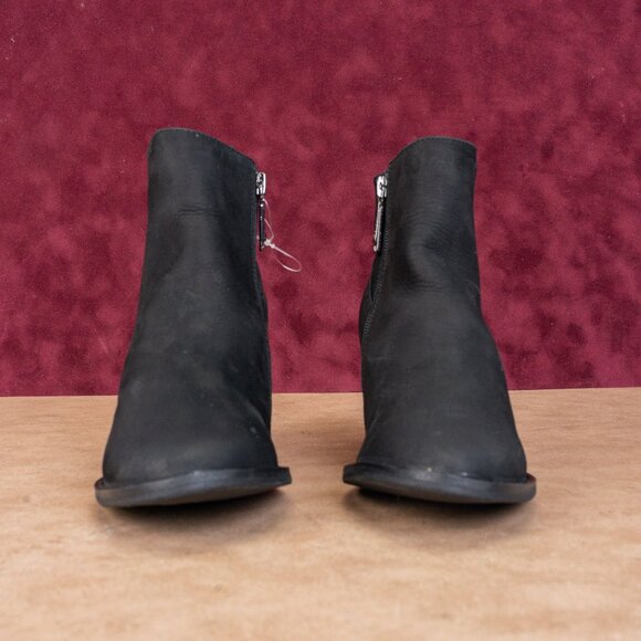 Blondo Women Western Black Leather Waterproof Zip Ankle Boots sz 7 - Picture 3 of 8